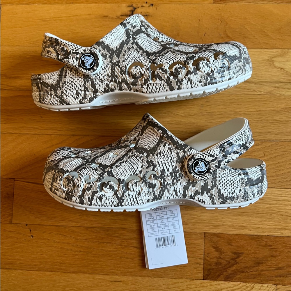 Snakeskin CROCS Baya Seasonal Printed Clog